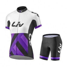 Set Wielershirt + Fietsbroek Kort 2017 CCC Liv Dames N001